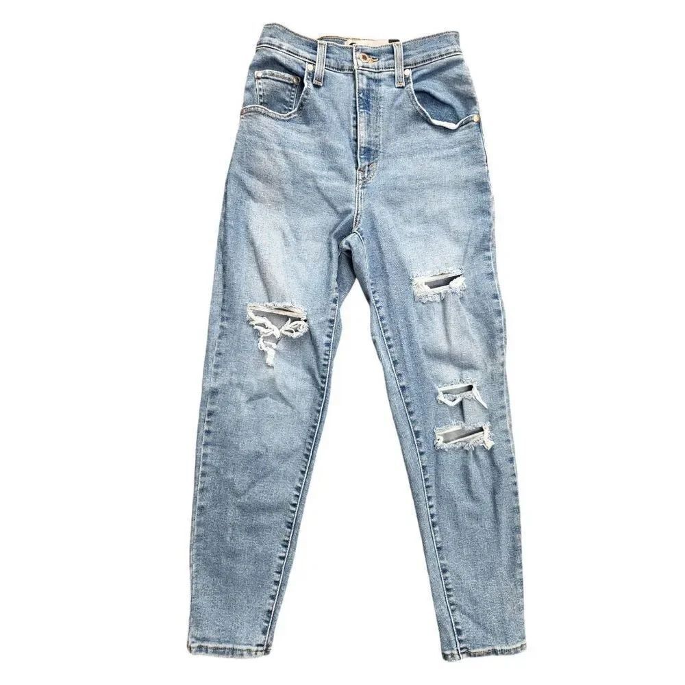 Levis SilverTab Mom Jean women's 26x26* measured distressed High-Rise Taper